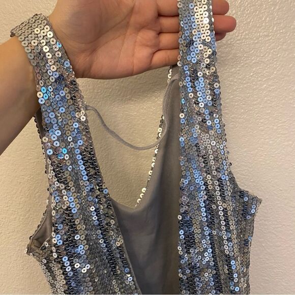 Style Biz Inc deep v neck Sexy y2k formal Bodycon Stretchy Mini Party dress S - Picture 5 of 11